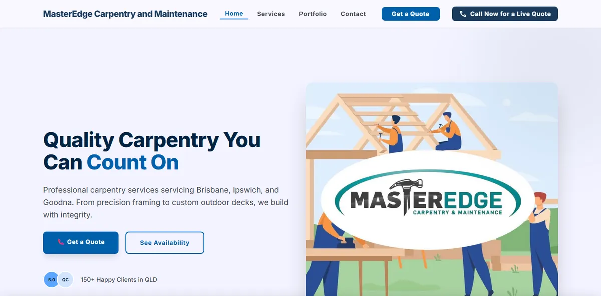 The MasterEdge Carpentry website